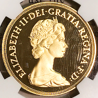 エリザベス2世 5ポンド金貨 1981年 NGC PF69UCAM