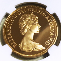 エリザベス2世 5ポンド金貨 1984年 NGC PF69UCAM