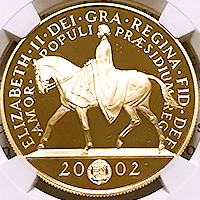 ゴールデンジュビリー 5ポンド金貨 2002年 NGC PF69UCAM